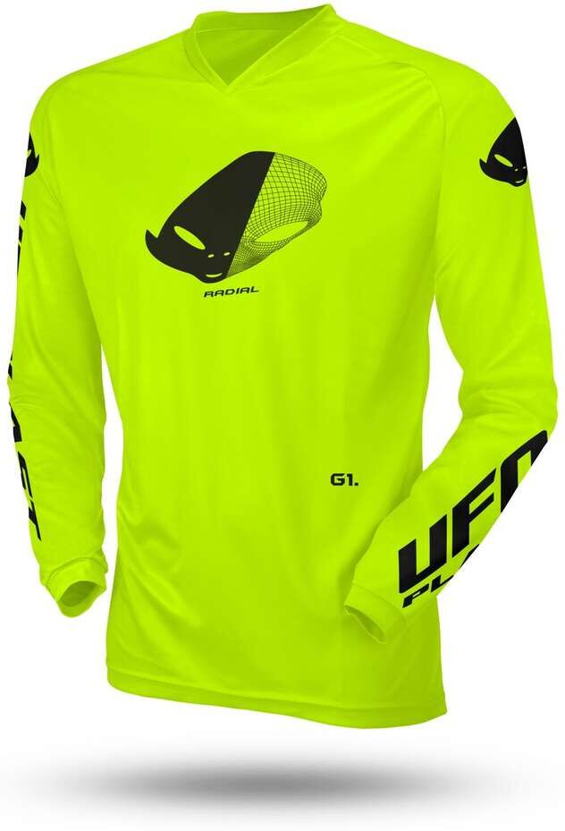 Maglia Moto Cross Enduro da Bambino Ufo SLIM RADIAL Giallo F taglia XX