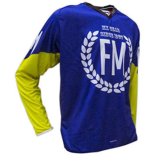 Maglia Moto Cross Enduro FM Racing Vintage X24 Campus Blu Gi taglia M