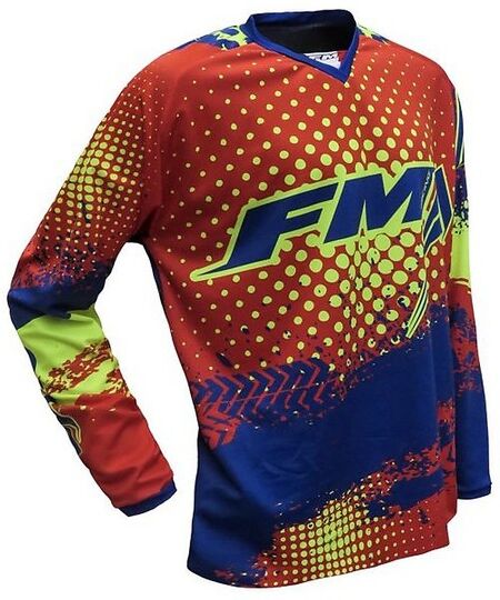 Maglia Moto Cross Enduro Fm racing X26 FORCE 001 Rosso Giall taglia S