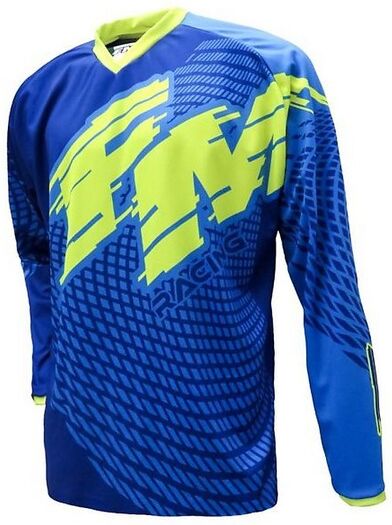 Maglia Moto Cross Enduro Fm Racing X26 POWER 002 Blu Giallo taglia XL