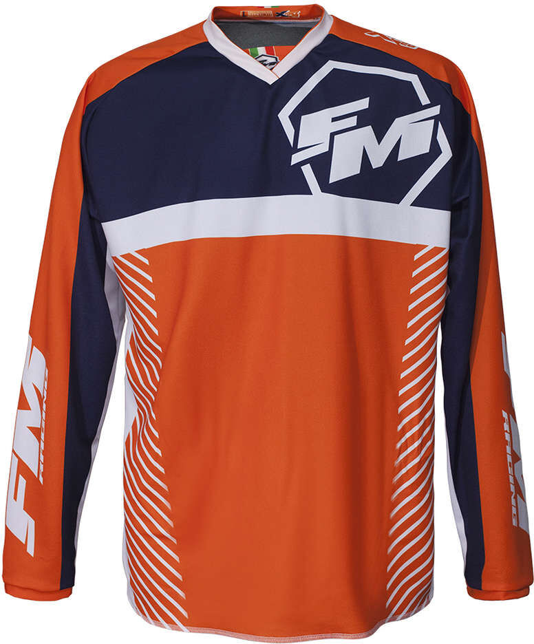 Maglia Moto Cross Enduro Fm Racing X28 FORCE Arancio Blu taglia XL