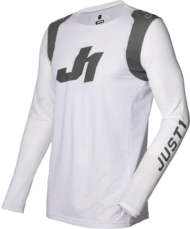 Maglia Moto Cross Enduro Just1 J-FLEX Aria Bianco Grigio taglia XS