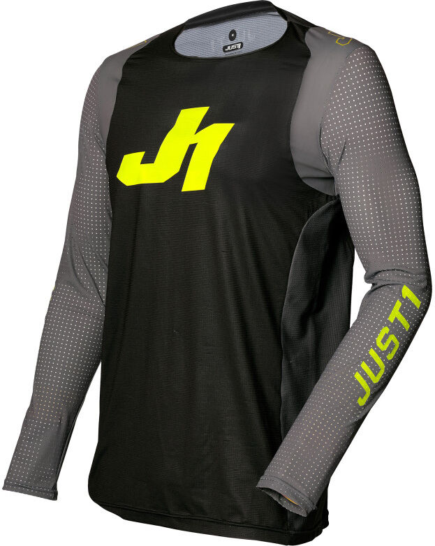 Maglia Moto Cross Enduro Just1 J-FLEX Aria Grigio Giallo Flu taglia XS