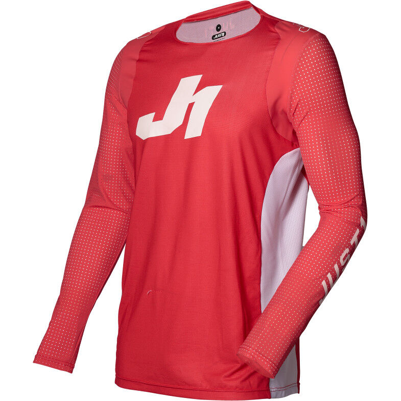 Maglia Moto Cross Enduro Just1 J-FLEX Aria Rosso Bianco taglia 2XL