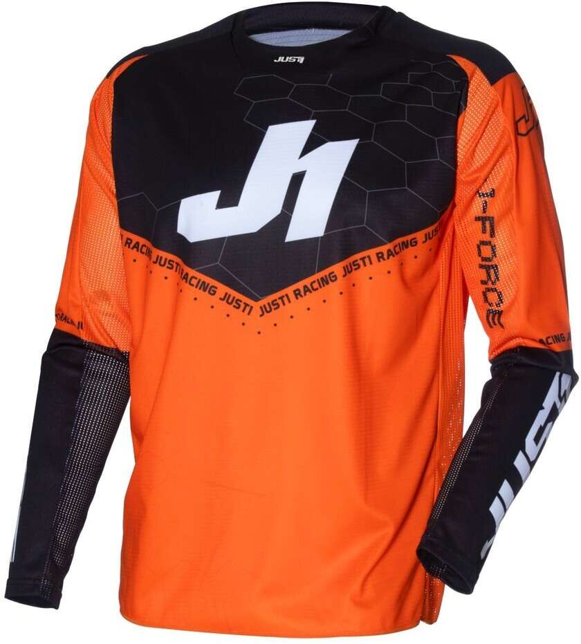 Maglia Moto Cross Enduro Just1 J-FORCE Hexa Arancio Nero taglia S