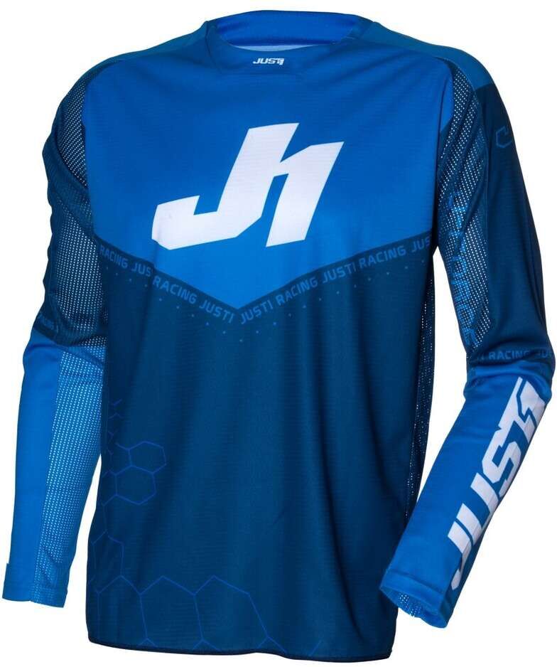 Maglia Moto Cross Enduro Just1 J-FORCE Hexa Blu Bianco taglia M