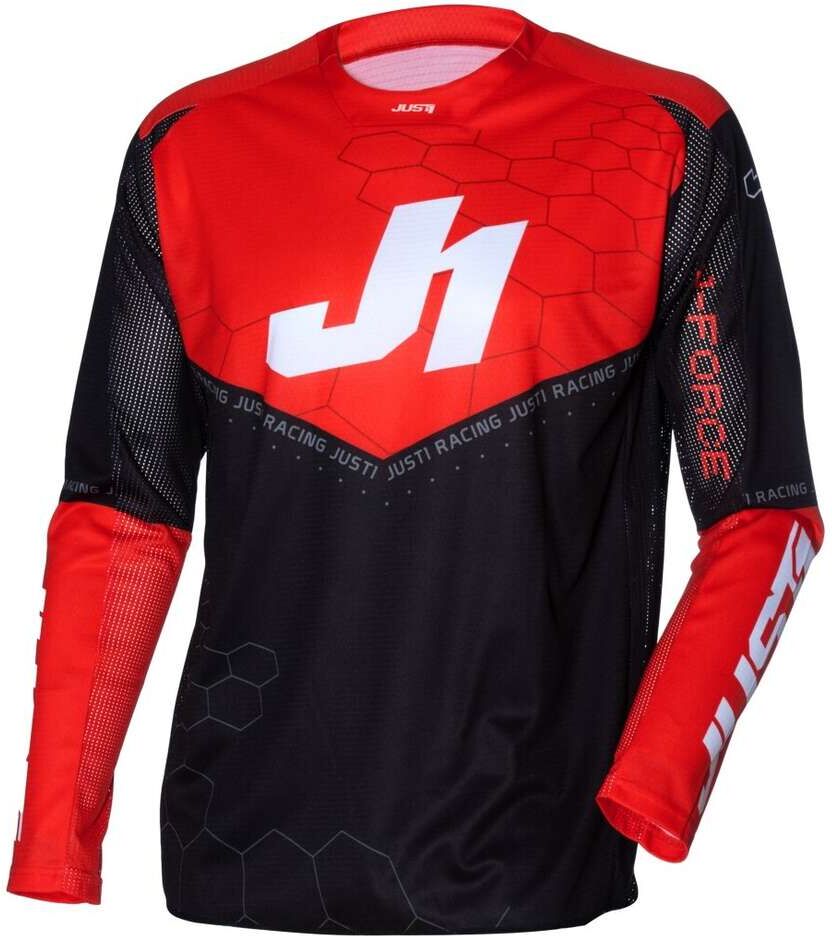 Maglia Moto Cross Enduro Just1 J-FORCE Hexa Rosso Nero Bianc taglia 2X