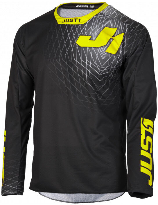 Maglia Moto Cross Enduro Just1 J-FORCE Lighthouse Nero Giall taglia XL