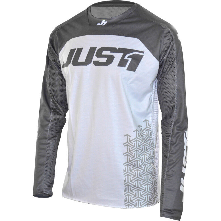 Maglia Moto Cross Enduro Just1 J-FORCE Terra White Grey taglia L