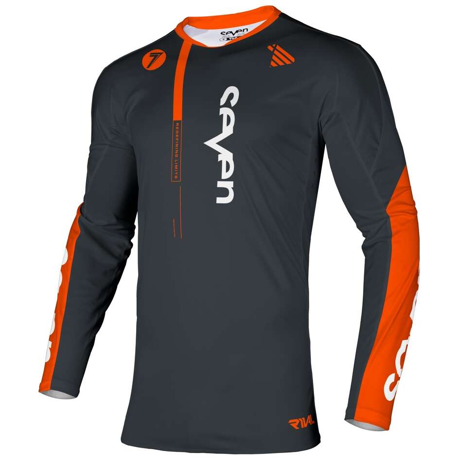 Maglia Moto Cross Enduro Seven Mx RIVAL RIFT Charcoal taglia M