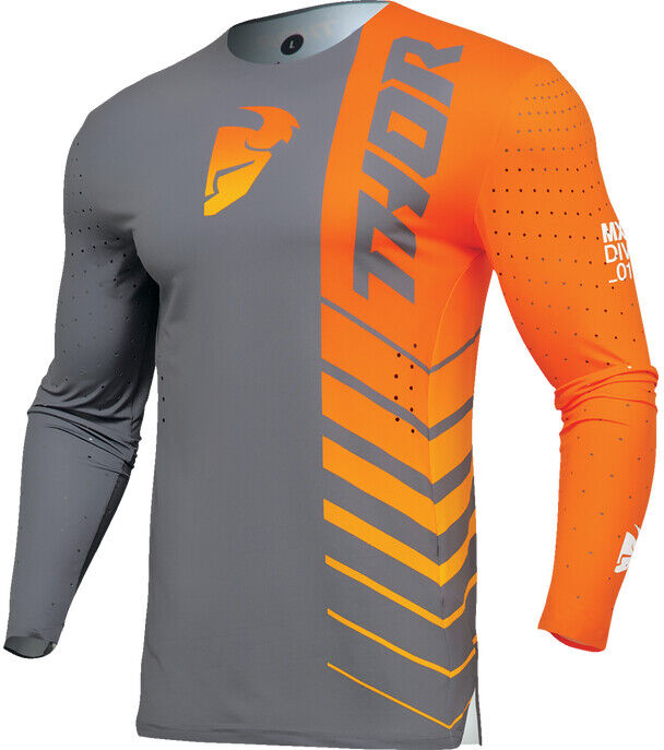 Maglia Moto Cross Enduro THOR PRIME ANALOG Arancione/Carbone taglia S