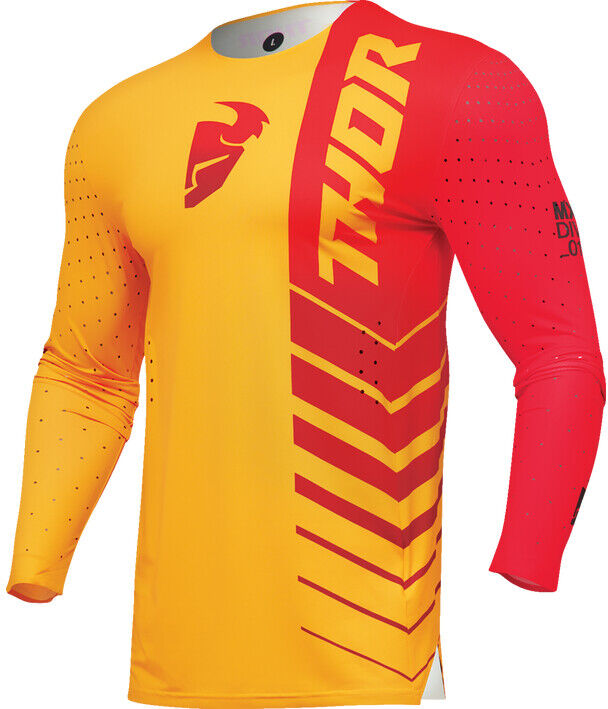 Maglia Moto Cross Enduro THOR PRIME ANALOG Giallo/Rosso taglia 2XL