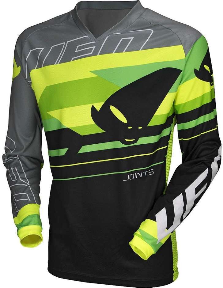 Maglia Moto Cross Enduro Ufo JOINT GEAR Nero Giallo Verde Ne taglia L