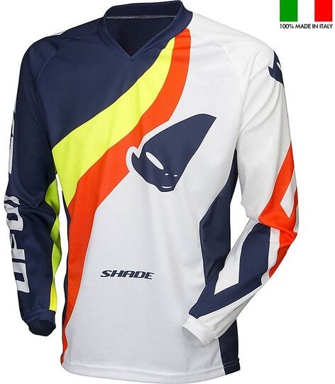 Maglia Moto Cross Enduro Ufo SHADE Bianco Giallo Neon taglia 2XL