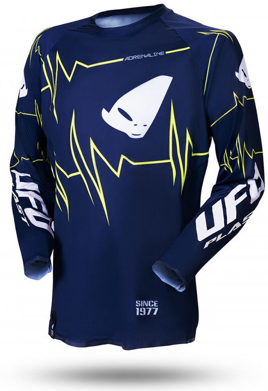 Maglia Moto Cross Enduro Ufo SLIM ADRENALINE Blu Giallo Fluo taglia 2X