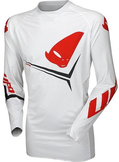 Maglia Moto Cross Enduro Ufo SLIM EGON Bianco Rosso taglia L