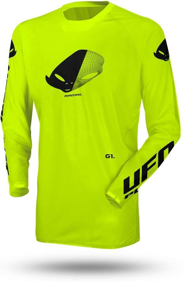 Maglia Moto Cross Enduro Ufo SLIM RADIAL Giallo Fluo taglia 2XL