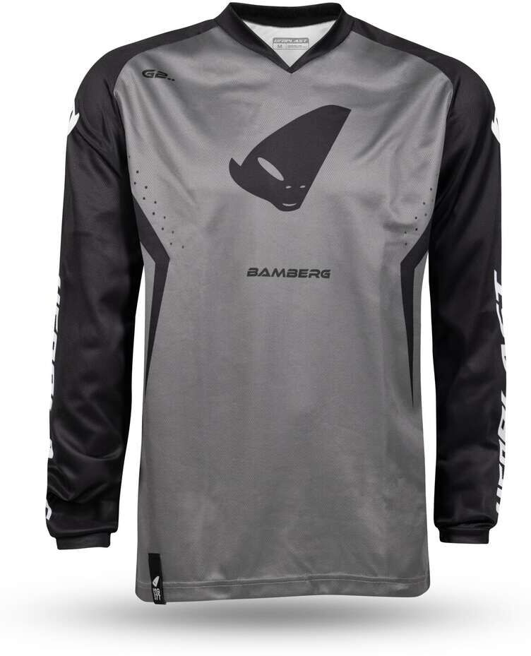 Maglia Moto Cross Ufo BAMBERG Nero Grigio taglia S