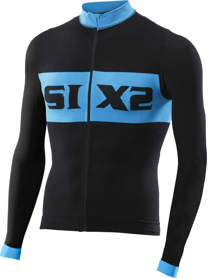 Maglia Tecnica Lunghe Activewear Sixs BIKE4 Luzury Nero Blu taglia XS