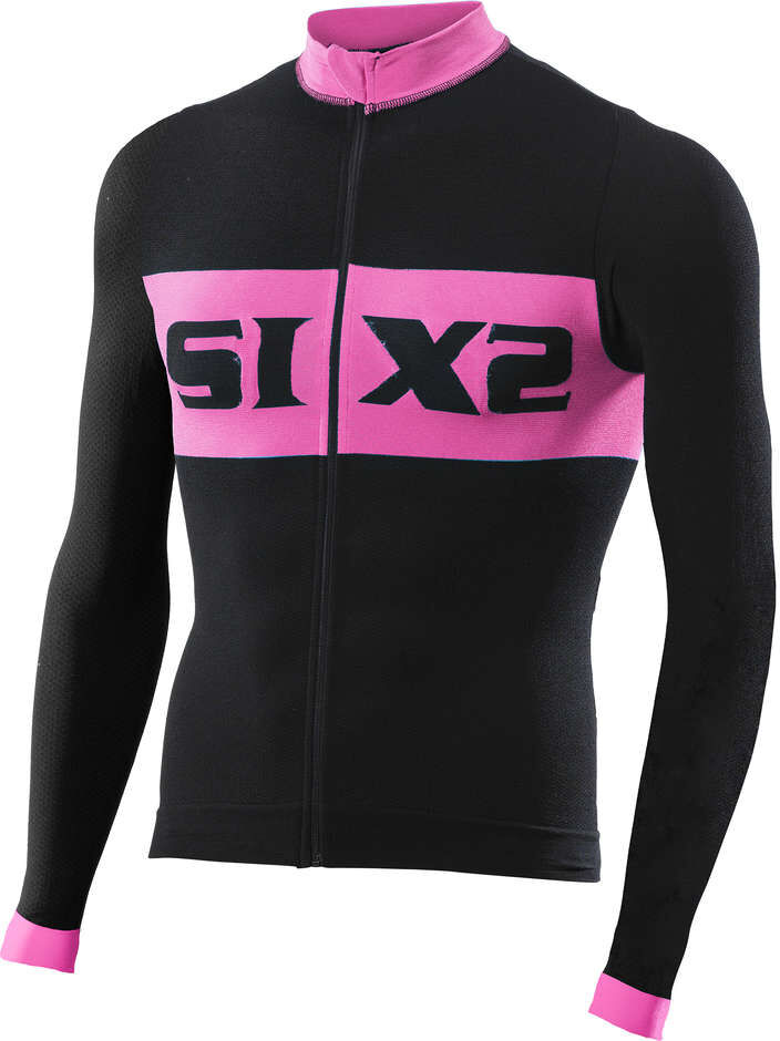 Maglia Tecnica Lunghe Activewear Sixs BIKE4 Luzury Nero Rosa taglia XL