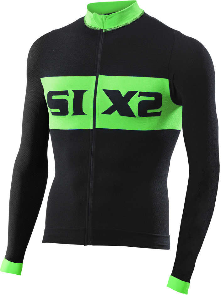 Maglia Tecnica Lunghe Activewear Sixs BIKE4 Luzury Nero Verd taglia XS