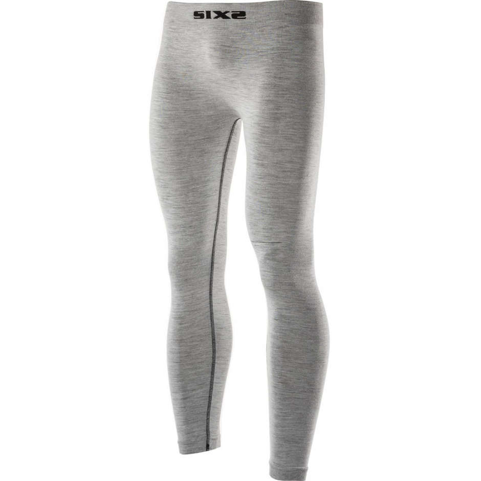 Pantaloni Leggings Lunghe Sixs PNX Carbon Merinos Wool Grigi taglia L/