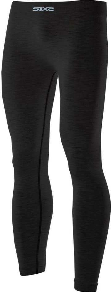 Pantaloni Leggings Lunghe Sixs PNX MERINOS Carbon Wool Nero taglia S/M