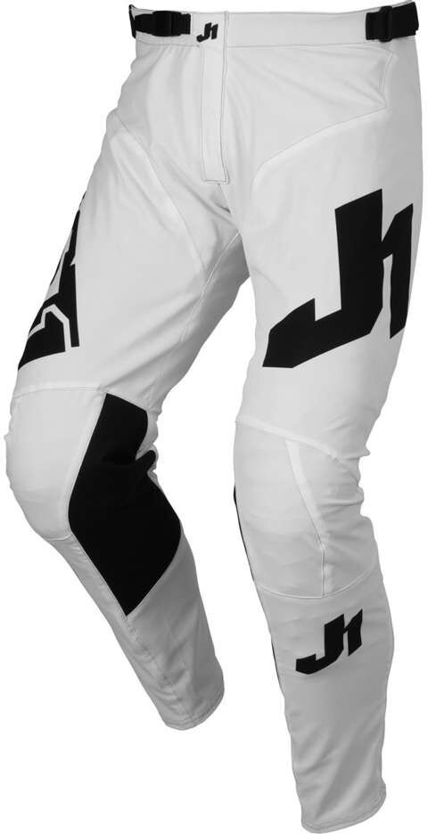 Pantaloni Moto Cross Enduro Just1 J-ESSENTIAL SOLID Bianco taglia 40