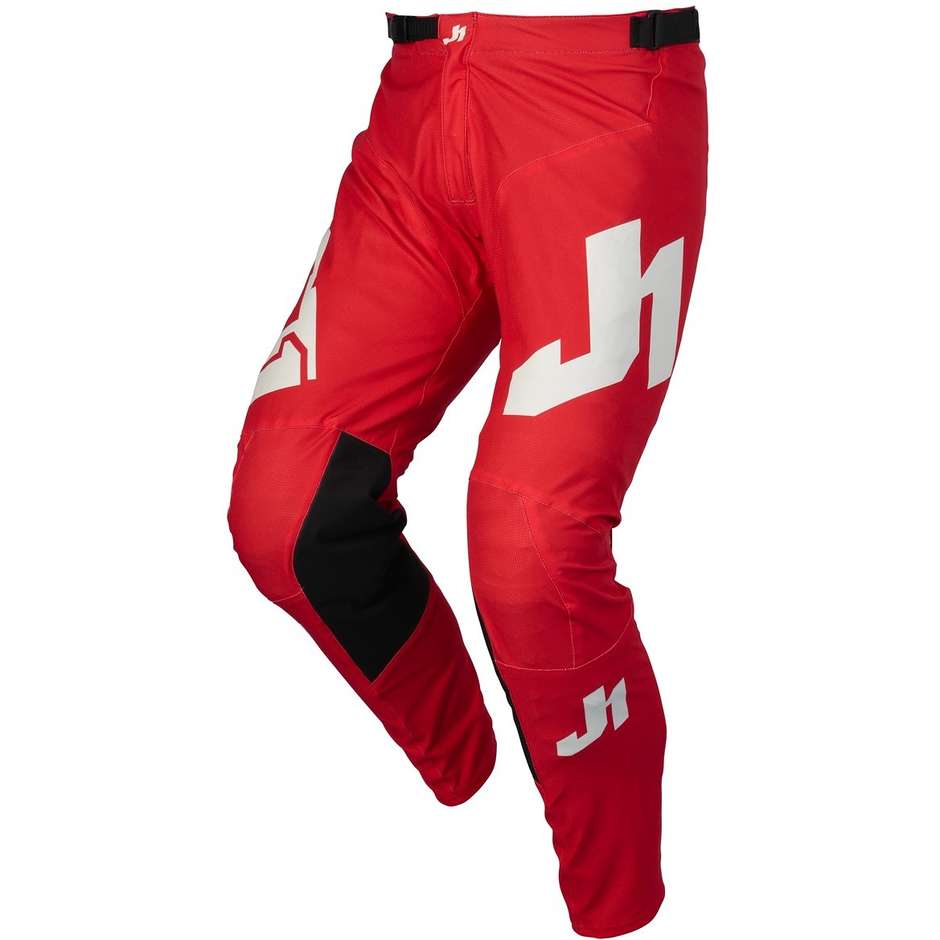 Pantaloni Moto Cross Enduro Just1 J-ESSENTIAL SOLID Rosso taglia 42