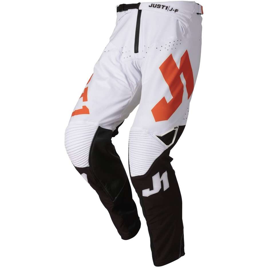 Pantaloni Moto Cross Enduro Just1 J-FLEX Adrenaline Bianco A taglia 32