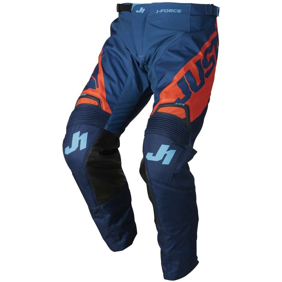 Pantaloni Moto Cross Enduro Just1 J-FORCE Vertigo Blu Aranci taglia 34