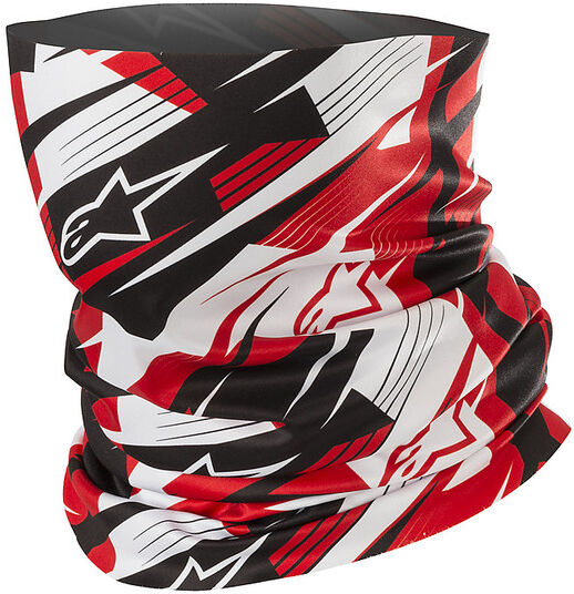 Scaldacollo Leggero Alpinestars BLURRED Neck tube Nero Bianc taglia un