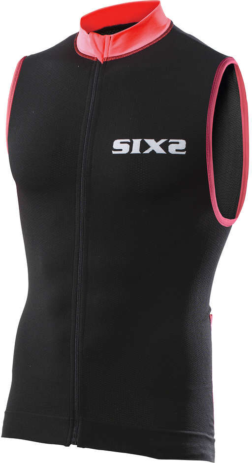 Smanicato Tecnico Activewear Sixs BIKE2 Nero Rosso taglia XL