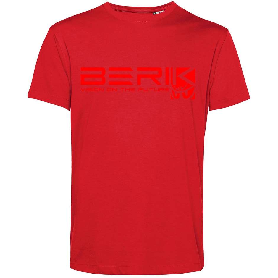 T-Shirt Berik 2.0 Girocollo TEE In Cotone Organico Rosso Scr taglia S