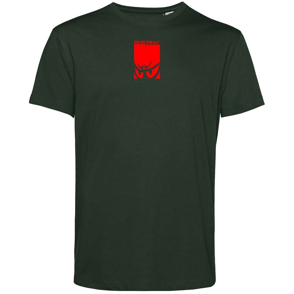 T-Shirt Berik 2.0 Girocollo TEE In Cotone Organico Verde Log taglia S