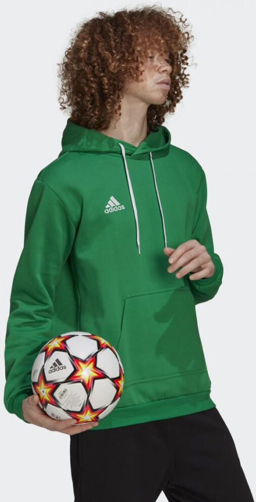 adidas Felpa Cappuccio Hoodie UOMO Verde ENTRADA 22 SWEAT con tasche