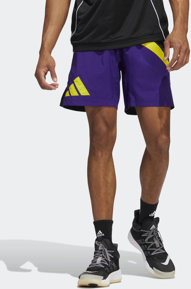 adidas Pantaloncini Shorts UOMO GALAXY BasketBall Viola con tasche