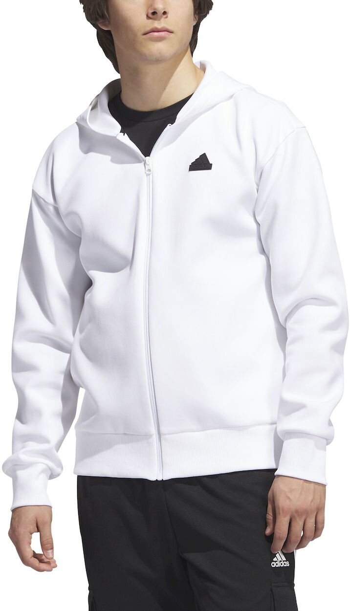 adidas Giacca Sportiva Cappuccio UOMO Bianco Future Icons 3-Stripes Full Zip