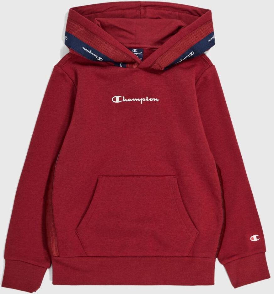 Champion Felpa Cappuccio Hoodie UOMO Pullover Banda jacquard Rosso