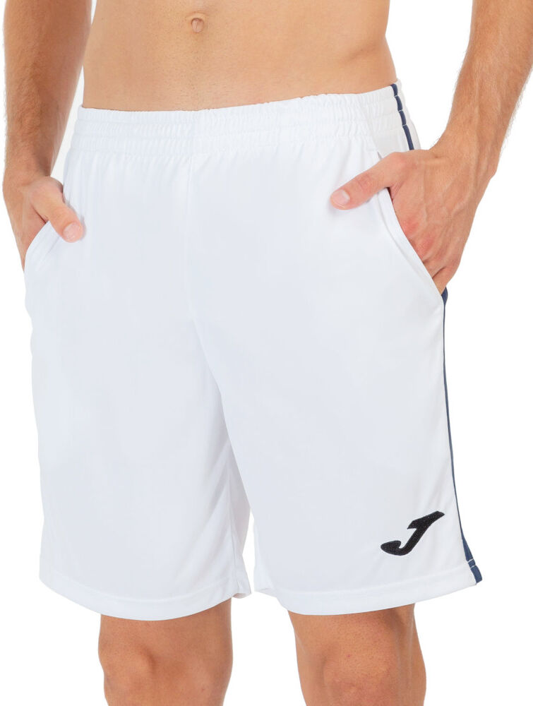 Joma Pantaloncini Shorts UOMO Bermuda OPEN III Bianco Blue con tasche