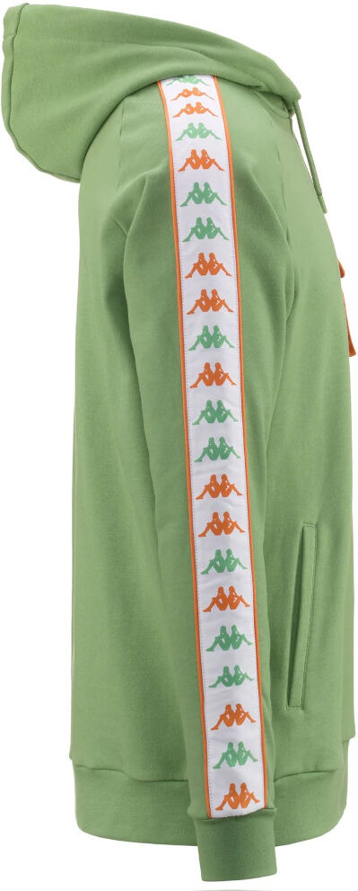 Kappa Felpa Cappuccio Hoodie UOMO Banda 222 222 BANDA SIRIO Cappuccio Verde .