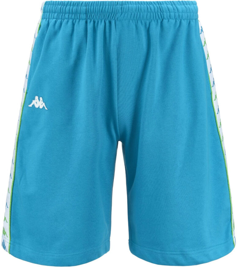 Kappa Pantaloncini Shorts UOMO Banda 222 TREADSI Azzurro Poliestere Cotone