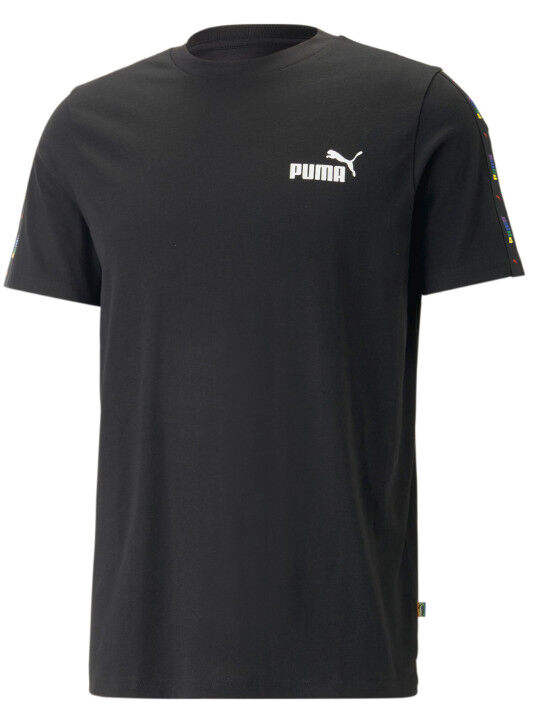 Puma T-shirt maglia maglietta UOMO Nero Ess TAPE LOVE IS LOV Cotone lifestyle