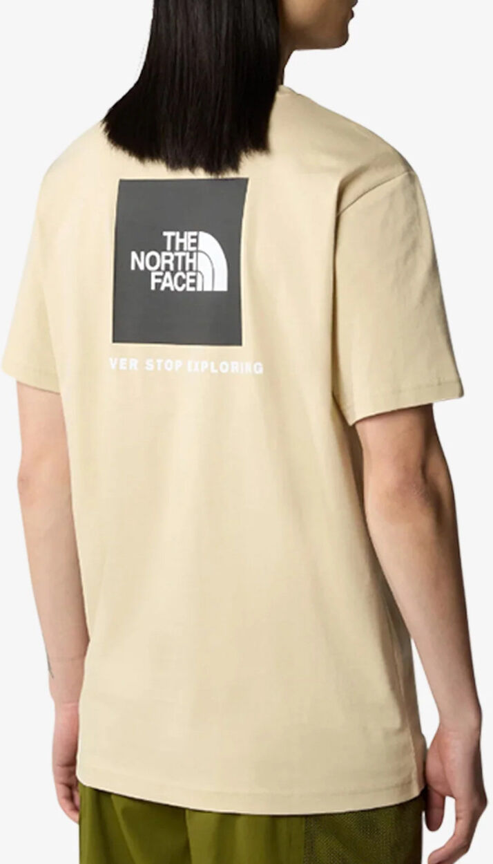 The North Face T-shirt maglia maglietta UOMO Beige Gravel REDBOX Tee Cotone