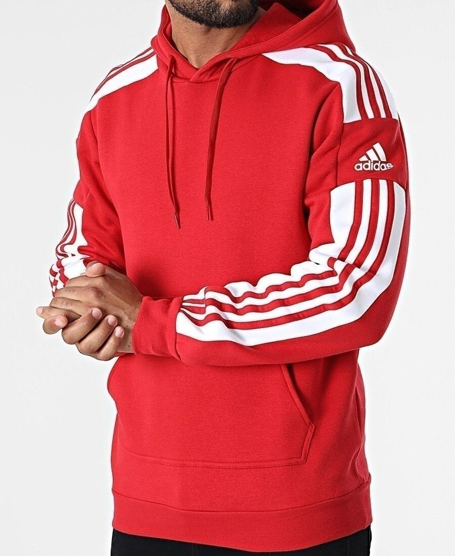 adidas Felpa Cappuccio Hoodie UOMO Squadra 21 Rosso Cotone Felpato