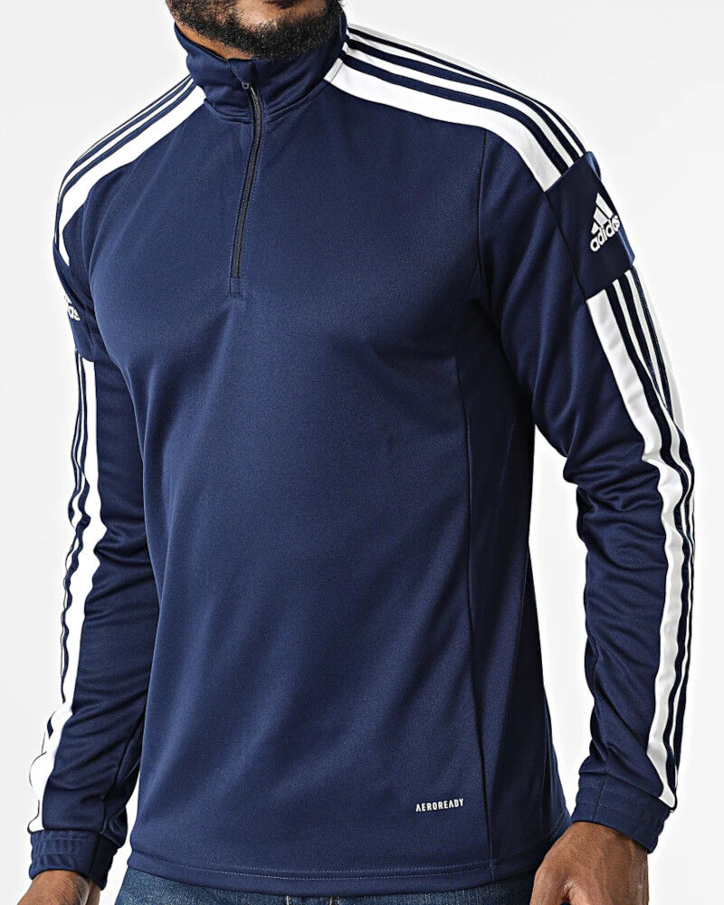 adidas Felpa Allenamento Training Top UOMO Blu Squadra 21 Mezza zip