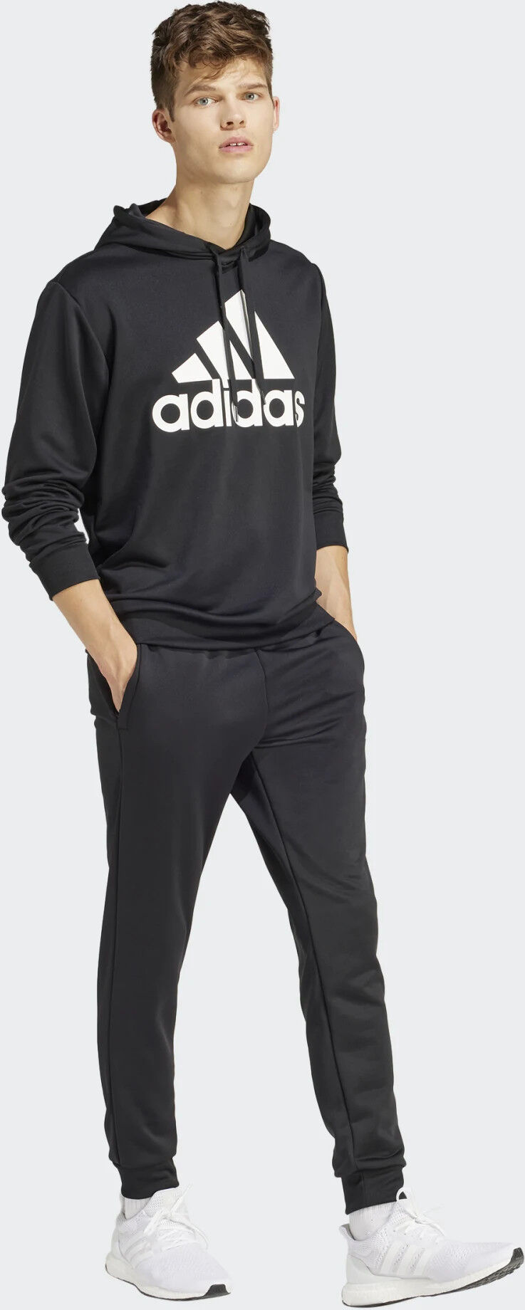 adidas Tuta Intera Completa UOMO Big Logo Hoodie French Terry Nero