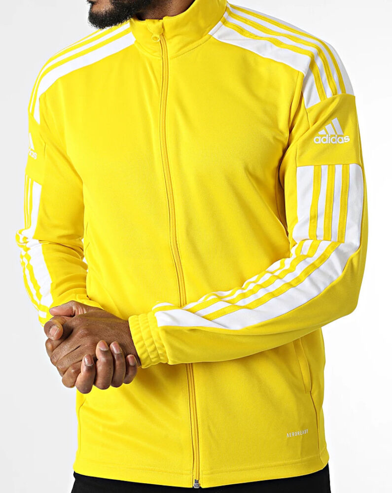 adidas Giacca Tuta UOMO Giallo Squadra 21 Training Poliestere Trikot acetato