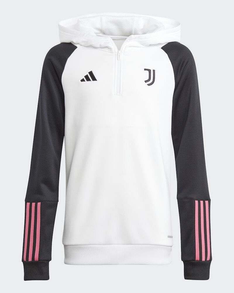 adidas Juventus Felpa Allenamento Training top Hoodie mezza zip Bianco 2023 24