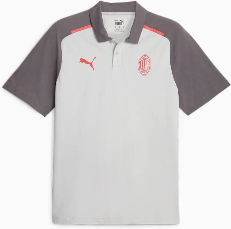 Puma Ac Milan Polo Maglia UOMO Grigio Cotone maniche corte CASUALS 2023 24